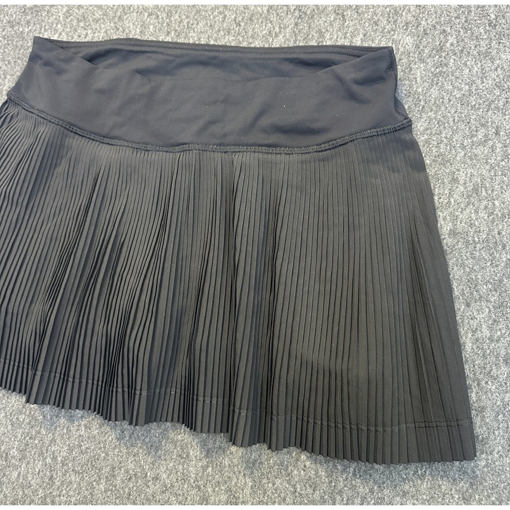 Lululemon Pleat To Street Skirt III Skort Shorts Black Size 4 Tennis Pickleball - Picture 6 of 16